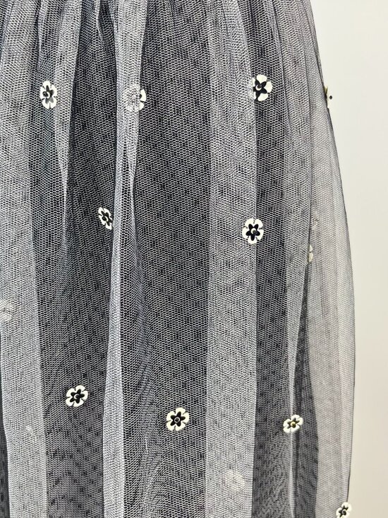 NWOT Johnny Was Biya Beaded Sequins 3D Floral Mesh Maxi Dress Sz S